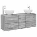 vidaXL Fürdőszobai Szekrény Szett 3 db Szürke Sonoma 49,5 x 35 x 63 cm
