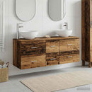vidaXL Fürdőszobai Szekrény Szett 3 db Antik Fa 49,5 x 35 x 63 cm