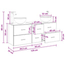 vidaXL Fürdőszobai Szekrény Szett 3 db Antik Fa 49,5 x 35 x 63 cm