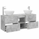 vidaXL Fürdőszobai Szekrény Szett 3 db Betonszürke 49,5 x 41 x 64,5 cm