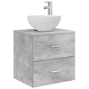vidaXL Fürdőszobai Szekrény Szett 3 db Betonszürke 49,5 x 41 x 64,5 cm