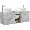 vidaXL Fürdőszobai Szekrény Szett 3 db Betonszürke 49,5 x 41 x 64,5 cm