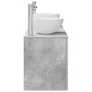 vidaXL Fürdőszobai Szekrény Szett 3 db Betonszürke 49,5 x 41 x 64,5 cm