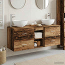 vidaXL Fürdőszobai Szekrény Szett 3 db Antik Fa 49,5 x 41 x 64,5 cm