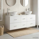 vidaXL Fürdőszobai Szekrény Szett 3 db Fehér 49,5 x 41 x 64,5 cm