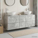 vidaXL Fürdőszobai Szekrény Szett 3 db Betonszürke 49,5 x 41 x 64,5 cm