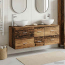 vidaXL Fürdőszobai Szekrény Szett 3 db Antik Fa 49,5 x 41 x 64,5 cm