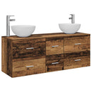 vidaXL Fürdőszobai Szekrény Szett 3 db Antik Fa 49,5 x 41 x 64,5 cm