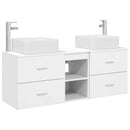 vidaXL Fürdőszobai Szekrény Szett 3 db Fehér 49,5 x 41 x 63 cm