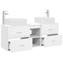 vidaXL Fürdőszobai Szekrény Szett 3 db Fehér 49,5 x 41 x 63 cm