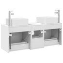 vidaXL Fürdőszobai Szekrény Szett 3 db Fehér 49,5 x 41 x 63 cm