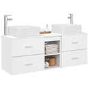 vidaXL Fürdőszobai Szekrény Szett 3 db Fehér 49,5 x 41 x 63 cm