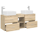 vidaXL Fürdőszobai Szekrény Szett 3 db Sonoma Tölgy 49,5 x 41 x 63 cm