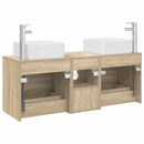 vidaXL Fürdőszobai Szekrény Szett 3 db Sonoma Tölgy 49,5 x 41 x 63 cm