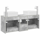 vidaXL Fürdőszobai Szekrény Szett 3 db Betonszürke 49,5 x 41 x 63 cm