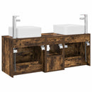 vidaXL Fürdőszobai Szekrény Szett 3 db Füstös Tölgy 49,5 x 41 x 63 cm