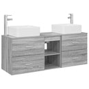 vidaXL Fürdőszobai Szekrény Szett 3 db Szürke Sonoma 49,5 x 41 x 63 cm