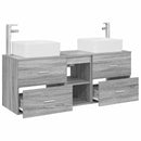 vidaXL Fürdőszobai Szekrény Szett 3 db Szürke Sonoma 49,5 x 41 x 63 cm