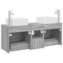 vidaXL Fürdőszobai Szekrény Szett 3 db Szürke Sonoma 49,5 x 41 x 63 cm