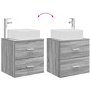 vidaXL Fürdőszobai Szekrény Szett 3 db Szürke Sonoma 49,5 x 41 x 63 cm