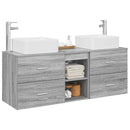 vidaXL Fürdőszobai Szekrény Szett 3 db Szürke Sonoma 49,5 x 41 x 63 cm
