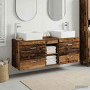 vidaXL Fürdőszobai Szekrény Szett 3 db Antik Fa 49,5 x 41 x 63 cm