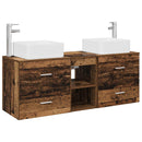 vidaXL Fürdőszobai Szekrény Szett 3 db Antik Fa 49,5 x 41 x 63 cm