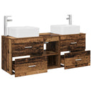 vidaXL Fürdőszobai Szekrény Szett 3 db Antik Fa 49,5 x 41 x 63 cm