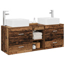 vidaXL Fürdőszobai Szekrény Szett 3 db Antik Fa 49,5 x 41 x 63 cm
