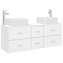 vidaXL Fürdőszobai Szekrény Szett 3 db Fehér 49,5 x 41 x 63 cm