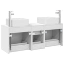 vidaXL Fürdőszobai Szekrény Szett 3 db Fehér 49,5 x 41 x 63 cm