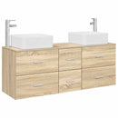 vidaXL Fürdőszobai Szekrény Szett 3 db Sonoma Tölgy 49,5 x 41 x 63 cm