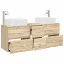 vidaXL Fürdőszobai Szekrény Szett 3 db Sonoma Tölgy 49,5 x 41 x 63 cm