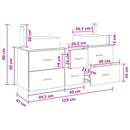 vidaXL Fürdőszobai Szekrény Szett 3 db Sonoma Tölgy 49,5 x 41 x 63 cm