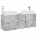 vidaXL Fürdőszobai Szekrény Szett 3 db Betonszürke 49,5 x 41 x 63 cm