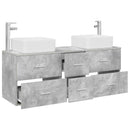 vidaXL Fürdőszobai Szekrény Szett 3 db Betonszürke 49,5 x 41 x 63 cm