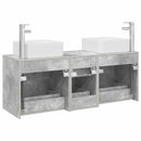 vidaXL Fürdőszobai Szekrény Szett 3 db Betonszürke 49,5 x 41 x 63 cm
