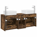 vidaXL Fürdőszobai Szekrény Szett 3 db Füstös Tölgy 49,5 x 41 x 63 cm