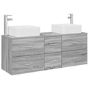 vidaXL Fürdőszobai Szekrény Szett 3 db Szürke Sonoma 49,5 x 41 x 63 cm