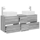 vidaXL Fürdőszobai Szekrény Szett 3 db Szürke Sonoma 49,5 x 41 x 63 cm