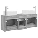 vidaXL Fürdőszobai Szekrény Szett 3 db Szürke Sonoma 49,5 x 41 x 63 cm