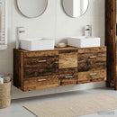 vidaXL Fürdőszobai Szekrény Szett 3 db Antik Fa 49,5 x 41 x 63 cm