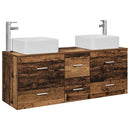vidaXL Fürdőszobai Szekrény Szett 3 db Antik Fa 49,5 x 41 x 63 cm