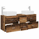 vidaXL Fürdőszobai Szekrény Szett 3 db Antik Fa 49,5 x 41 x 63 cm