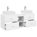 vidaXL Fürdőszobai Szekrény Szett 3 db Fehér 49,5 x 41 x 62,5 cm