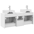 vidaXL Fürdőszobai Szekrény Szett 3 db Fehér 49,5 x 41 x 62,5 cm