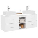 vidaXL Fürdőszobai Szekrény Szett 3 db Fehér 49,5 x 41 x 62,5 cm