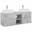 vidaXL Fürdőszobai Szekrény Szett 3 db Betonszürke 49,5 x 41 x 62,5 cm