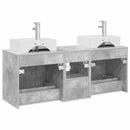 vidaXL Fürdőszobai Szekrény Szett 3 db Betonszürke 49,5 x 41 x 62,5 cm