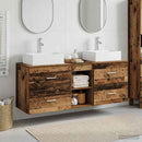 vidaXL Fürdőszobai Szekrény Szett 3 db Antik Fa 49,5 x 41 x 62,5 cm